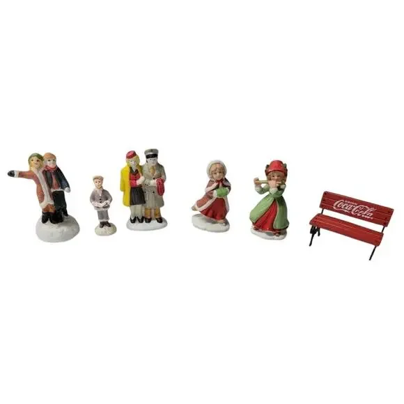 Vintage Coca-Cola Miniature Christmas Figurines – Collectible Coke Memorabilia - Picture 1 of 9